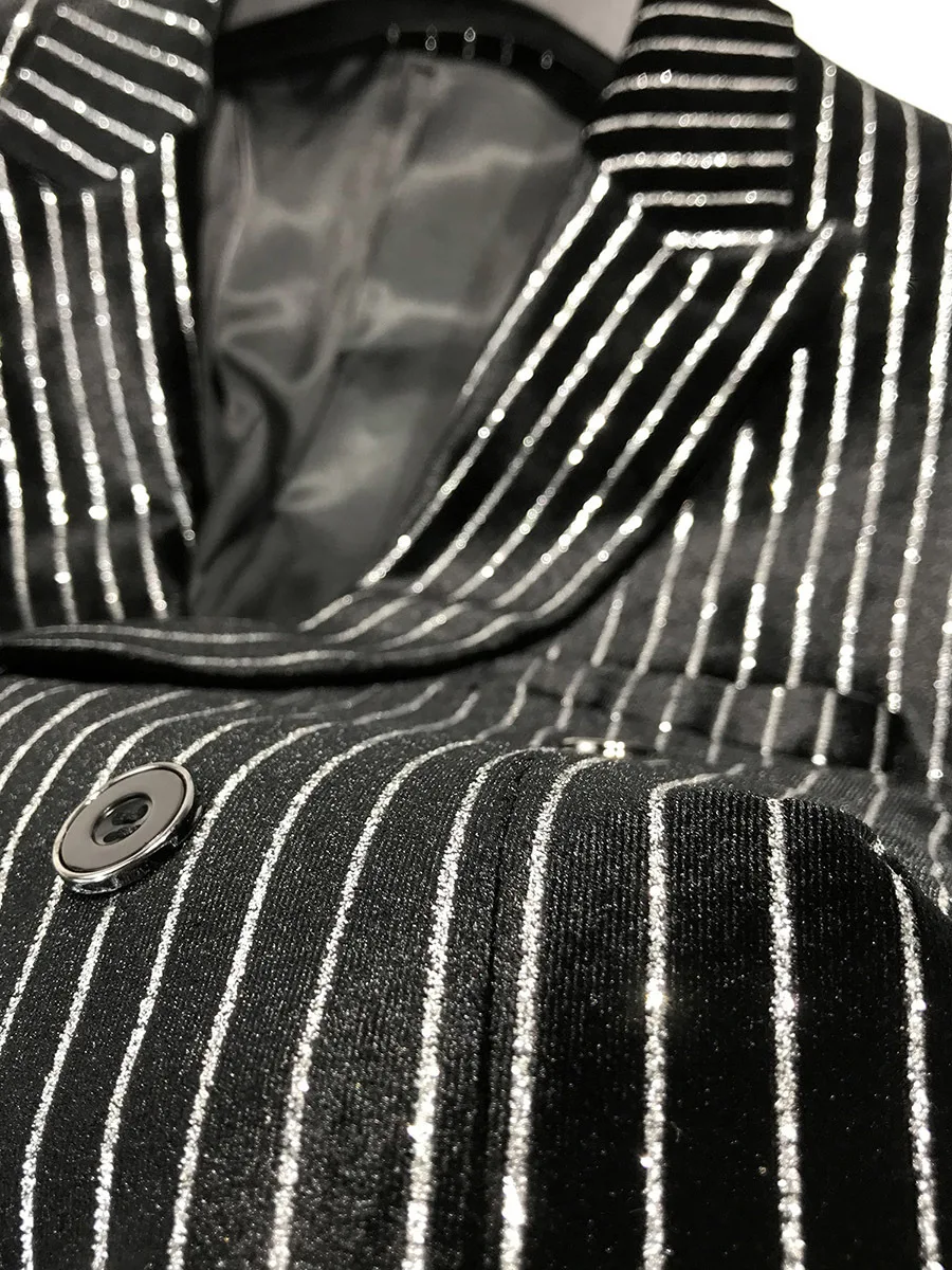 Мужской костюм в полоску мужской пальто брюки дизайнерские мужские Traje Hombre