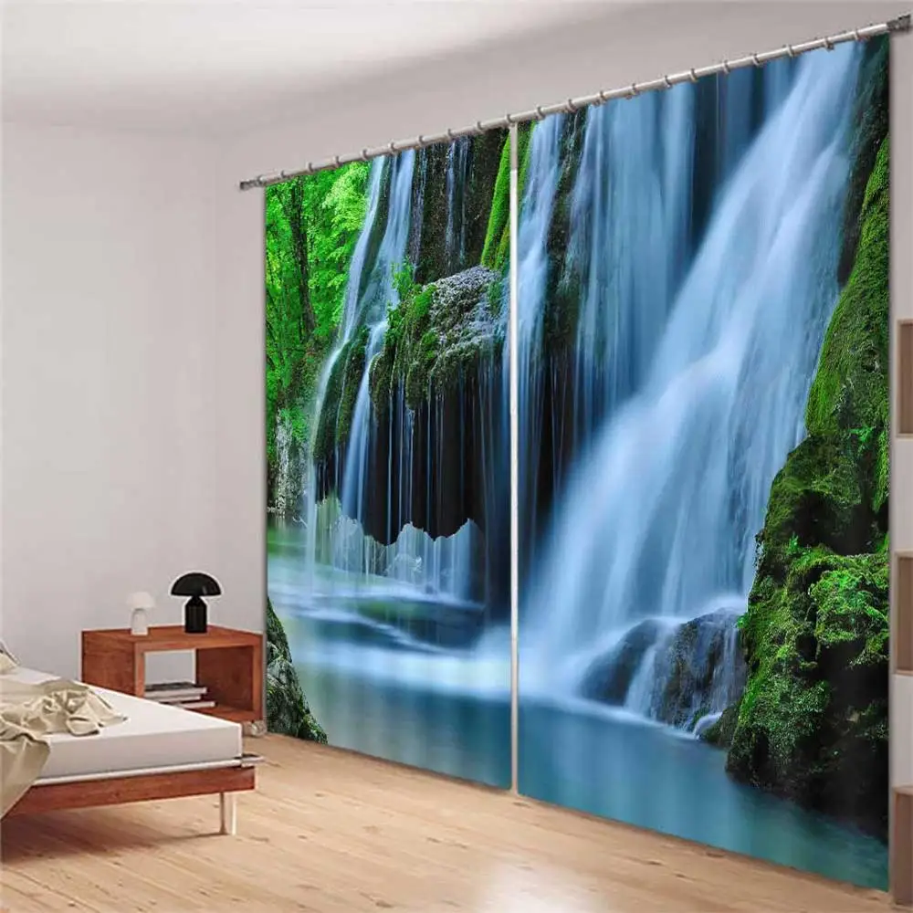 Роскошная оконная занавеска затемняющие шторы для гостиной с окнами дома и