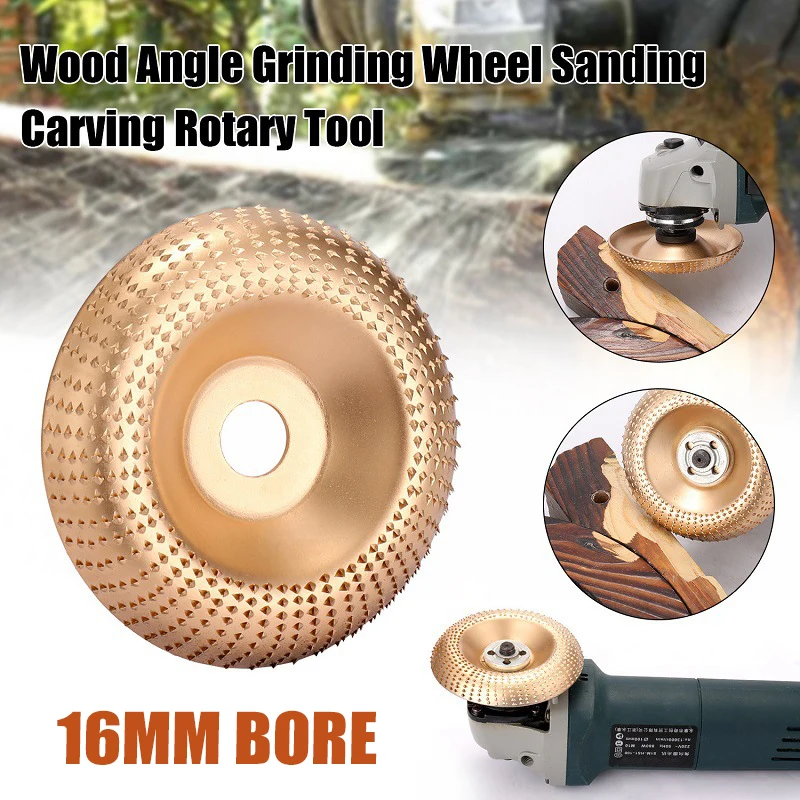 16mm Aperture Woodworking Angle Grinder Polishing Wheel Turntable Grinding Tool Wood Carving Disc Barbed Knife Polishing Wheel