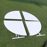 Wedding supplier white Iron circle wedding board acrylic round backdrops For Decoration