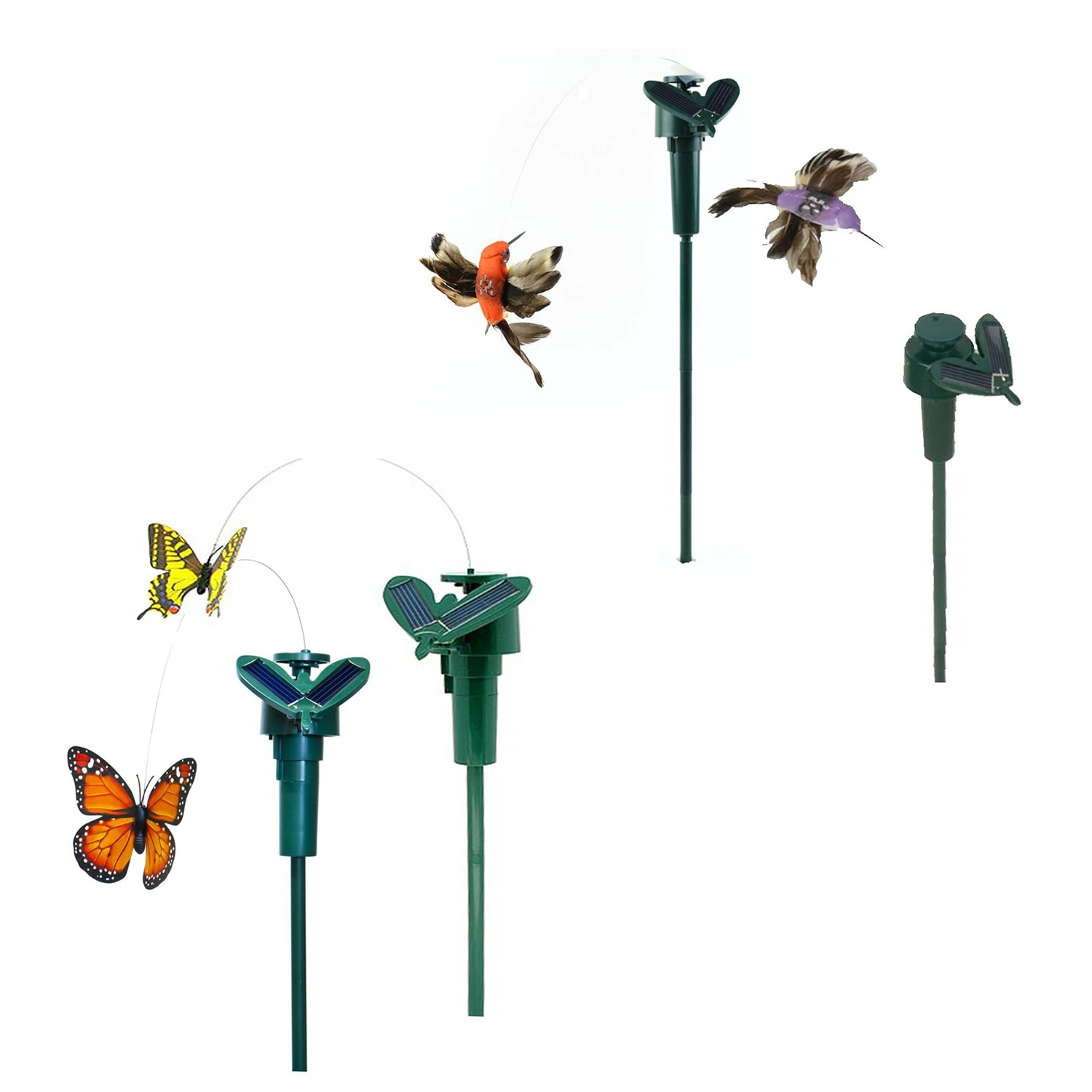 

2x Dancing Creative toys on garden tools Garden lawn Flowerpot Flower bed Decoration ornament, color Random