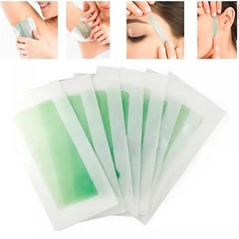 10Pcs/Set 10x5cm Depilatory Wax Strips For Hair Removal Wax Paper Cold Wax Strips Paper For Face Neck Arm Leg Body Beauty Tools