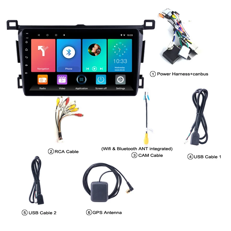 2 Din Android автомобильный мультимедийный плеер для Toyota RAV4 Rav 4 2013 2014 2015 2016 2017 2018 стерео