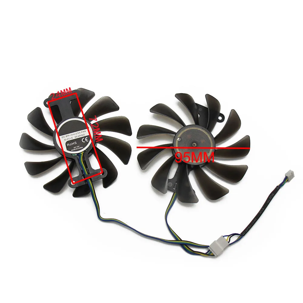 2pcslot gtx1070 gtx1070ti gtx1080 fan for kfa2 galaxy geforce gtx 1070 1070ti 1080 exoc snpr graphics card cooling replace fan free global shipping