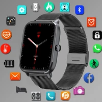 new 1 69 inch smart watch pk p8 men heart rate monitor body temperature waterproof women smartwatch fitness tracker for iphone