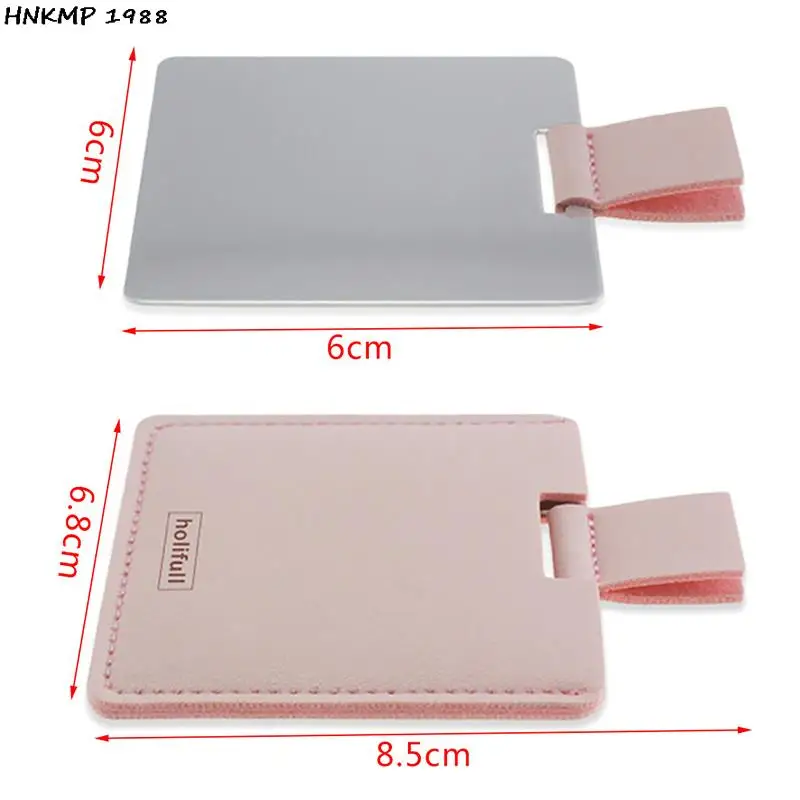 Ультратонкое зеркало для макияжа косметическое 6 цветов карманное прямоугольное