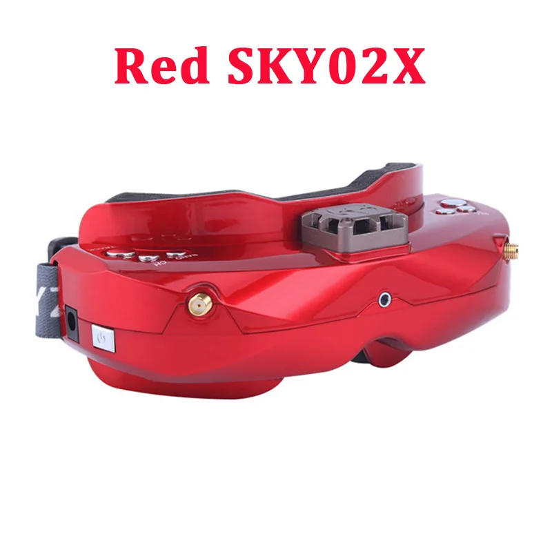 Skyzone SKY03O O светодиодный/SKY03S/SKY02C/SKY02X 5,8 ГГц 48CH разнообразие FPV очки для радиоуправляемого дрона Accs OSD DVR HDMI и головной вентилятор светодиодный - Цвет: Red SKY02X