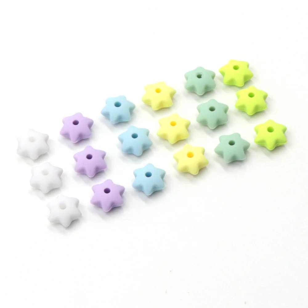 TYRY.HU 20Pcs Lentil Silicone Beads 12mm Food Grade Rodent DIY Baby Pendant Necklace Baby Teether children's products