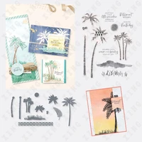 new palms cutting dies and stamps scrapbook diary decoration mould embossing template diy greeting card handmade arrival