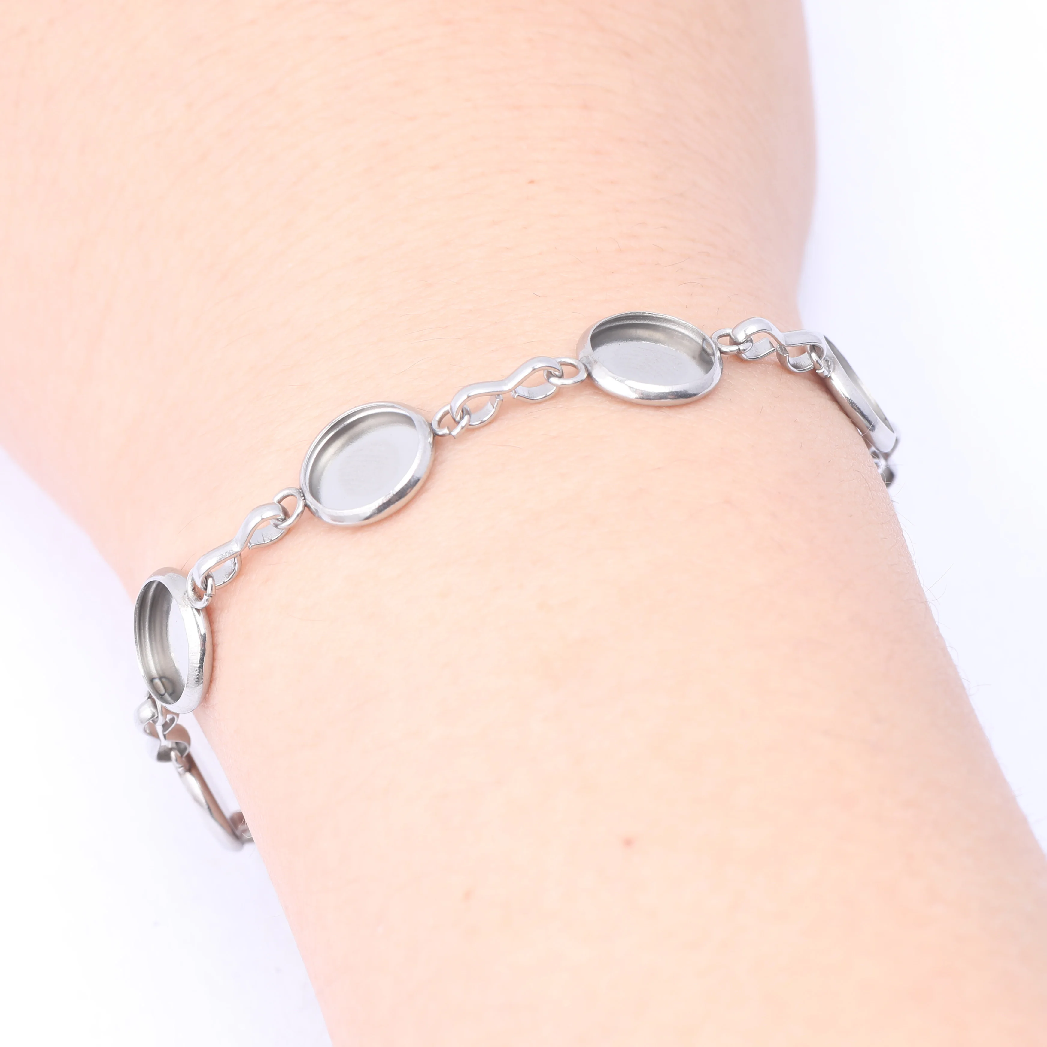 Заготовки для браслет из кабошона браслетов нержавеющей стали комплект 5