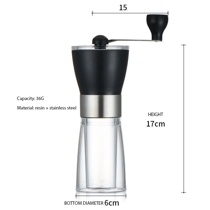 Hand Grinder Coffee Machine Modern Stainless Manual Kitchen Grinding Pepper Nuts Pills Spice | Дом и сад