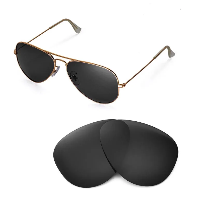 Поляризованные Сменные линзы Walleva для солнцезащитных очков Ray Ban Aviator RB3025 58 мм
