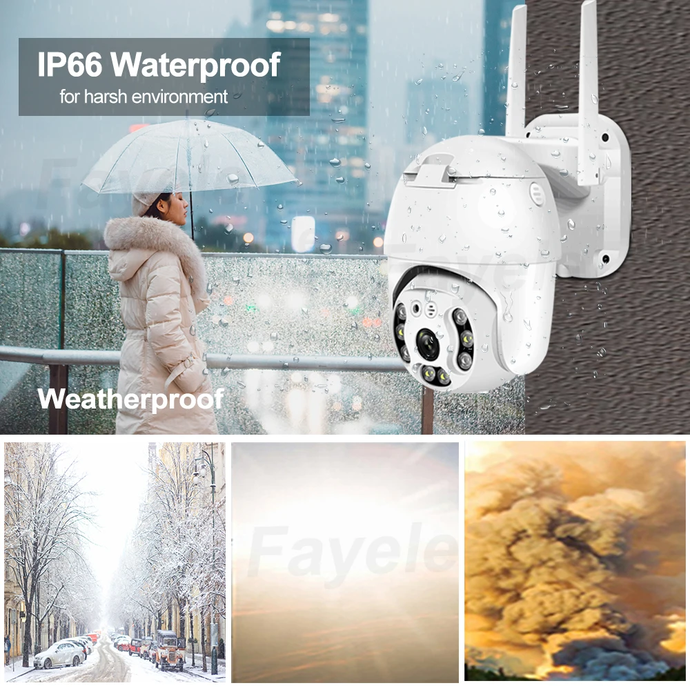 

WiFi HD 1080P PTZ IP 2MP AI CCTV