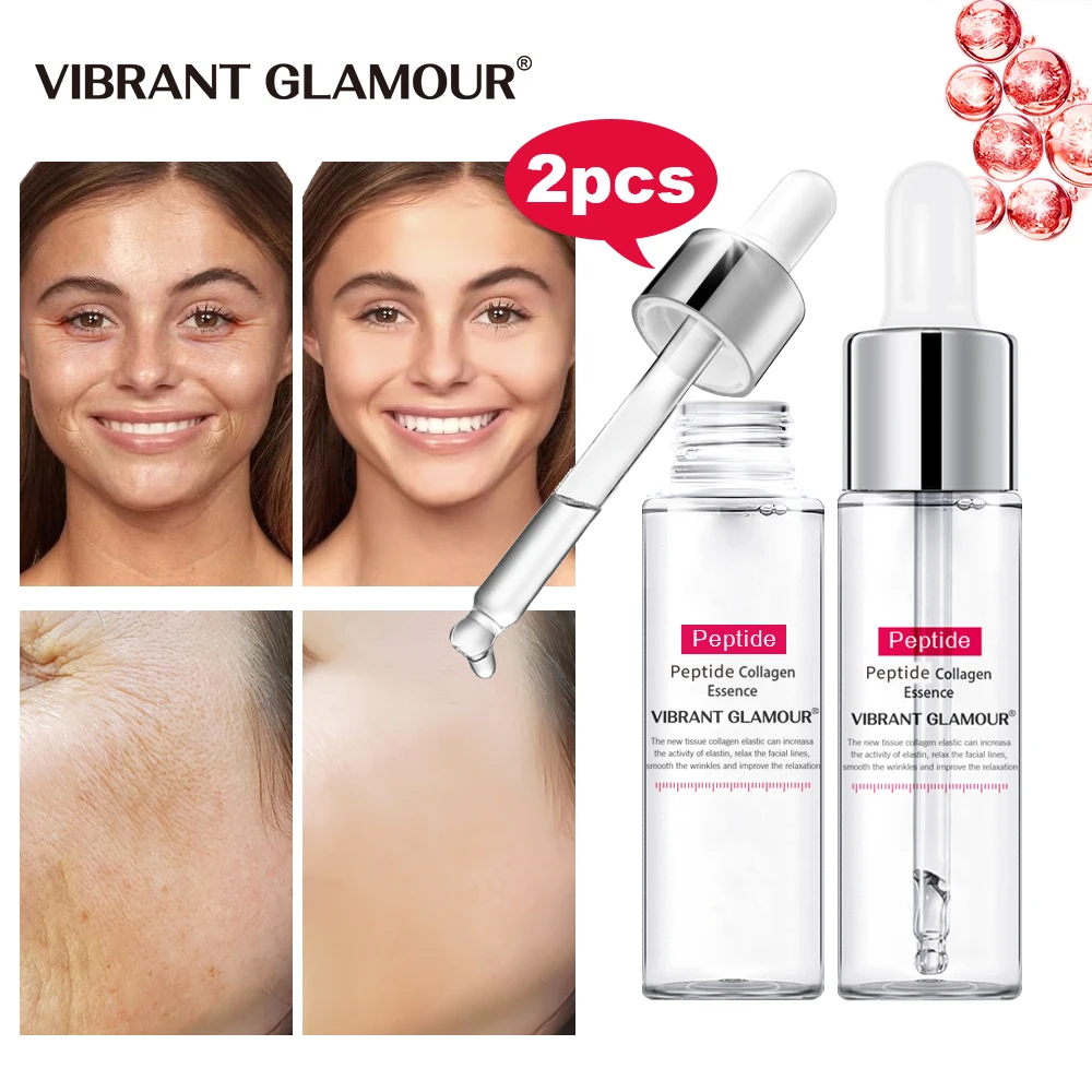 

VIBRANT GLAMOUR 2pc Peptide Collagen Face Serum Anti-Aging Anti-Wrinkle Hydrating Fine Line Moisturize Whitening Firming Essence