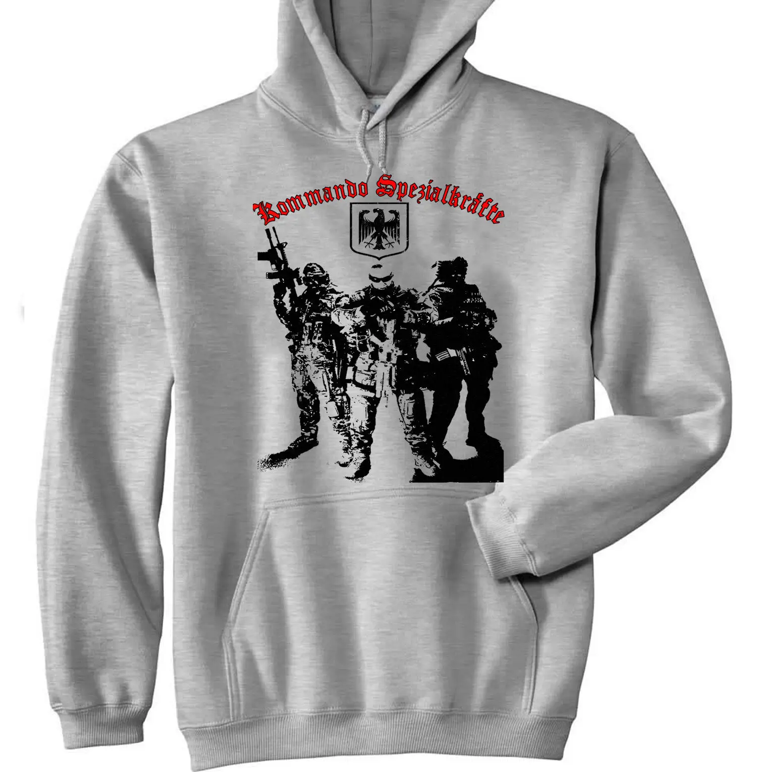

2020 KSK GERMAN SPECIAL FORCES NEW COTTON GREY Men HOODIE ALL SIZES IN STOCK