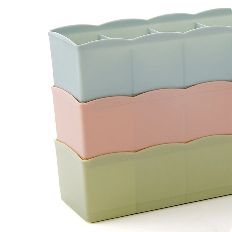 Домашний контейнер для хранения нижнего белья органайзер пластиковый