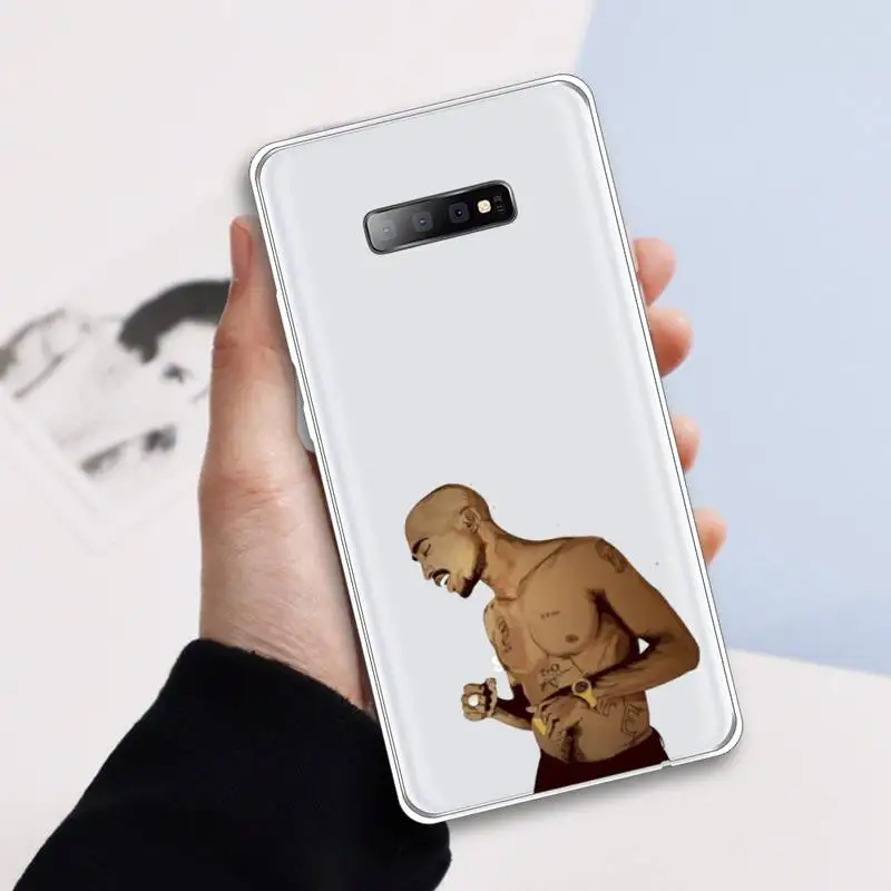 

American Rapper 2pac Phone Case Transparent For Samsung Galaxy A 71 21s S note 8 9 10 plus 20 ultra