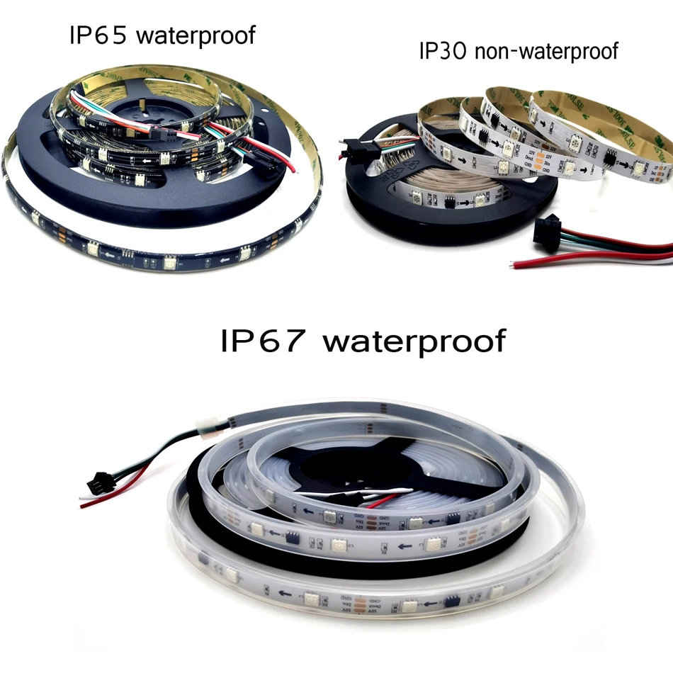 WS2811 5050 30 светодиодный/M DC12V RGB Мечта полноцветный светодиодный полосы светильник +