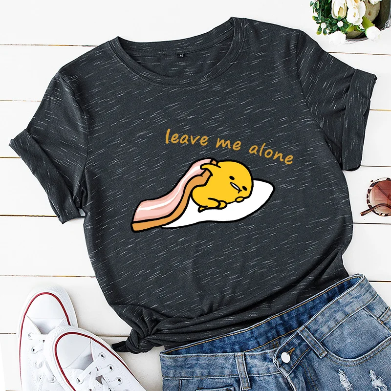 

Plus Size Women T-Shirt S-5XL Funny Eggs Print TShirt 100%Cotton Women Tops O Neck Short Sleeve Tees Summer Woman Tshirts