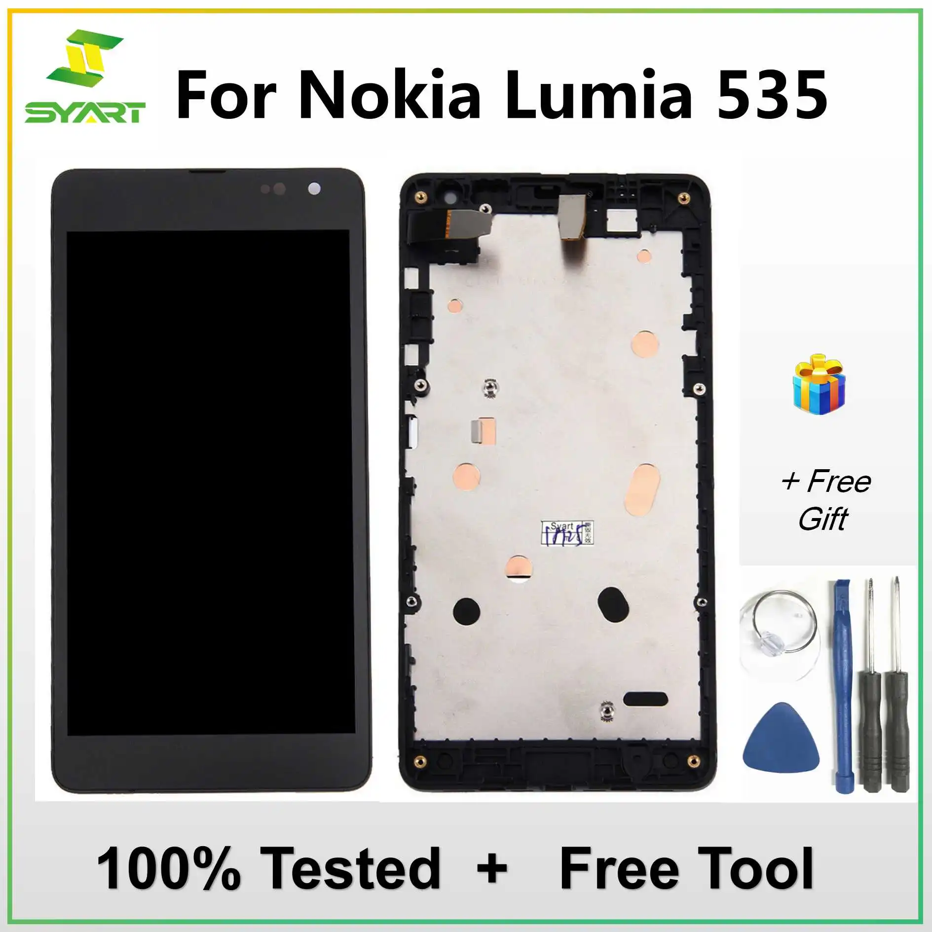 ЖК дисплей для Nokia Lumia 535 дигитайзер сенсорного экрана в сборе с рамкой запасные