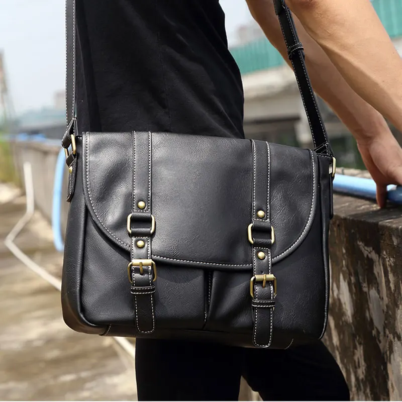 

Mens Crossbody Bags Pu Leather Briefcase Large Capacity Shoulder Bag Waterproof Handbags Multifunctional Computerbags Travelbags