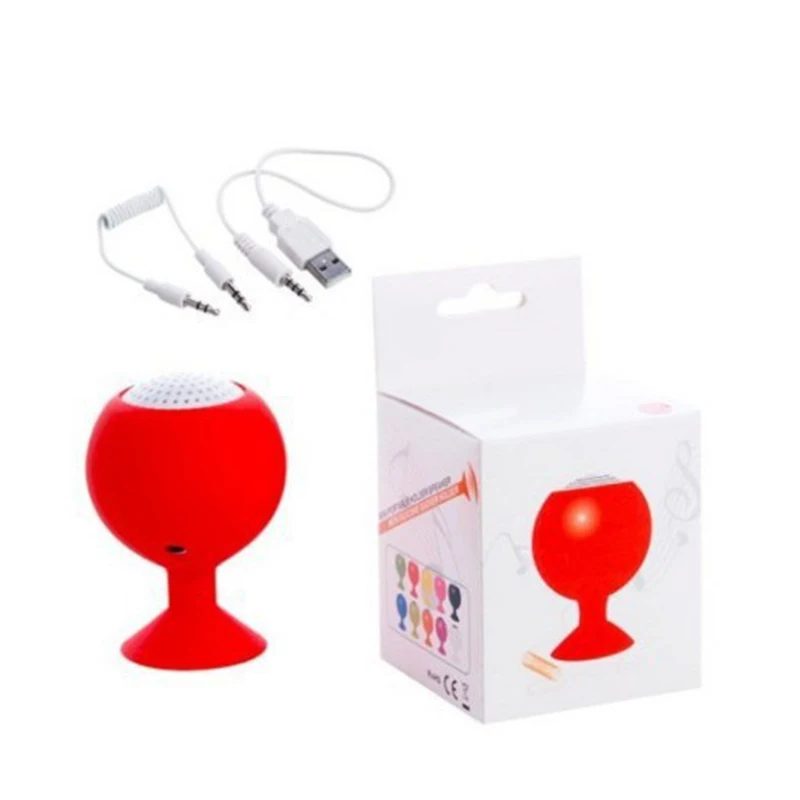 

Mini Ball Design Silicone Suction Cup Speakers Portable Gift for Phone Car QP2