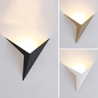 moderne wand lampen minimalistischen dreieck led whiteblack nordic stil indoor wand lampen wohnzimmer lichter beleuchtung