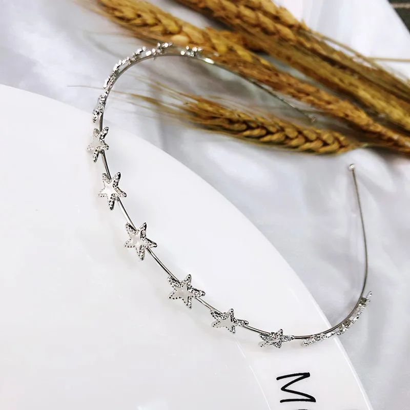 

Vintage Headband For Women Hairband Fashion Gold Sliver Metal Star Hairband Hair Hoop Headdress Hair Accessories Gifts