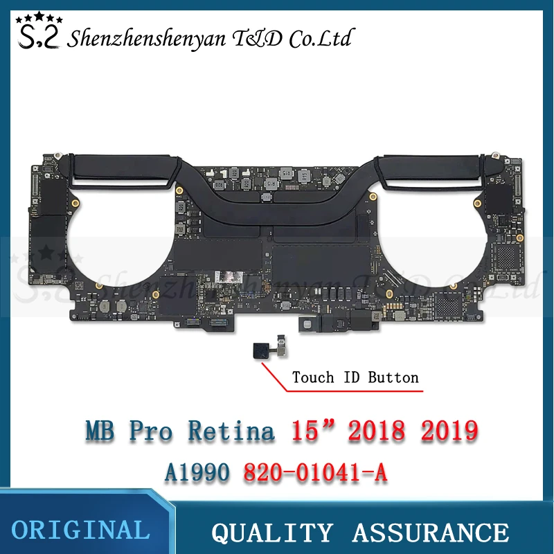 

Original A1990 Logic Board With Touch ID Button For MacBook Pro Retina 15" Motherboard EMC 3215 EMC 3359 2018 2019 Year