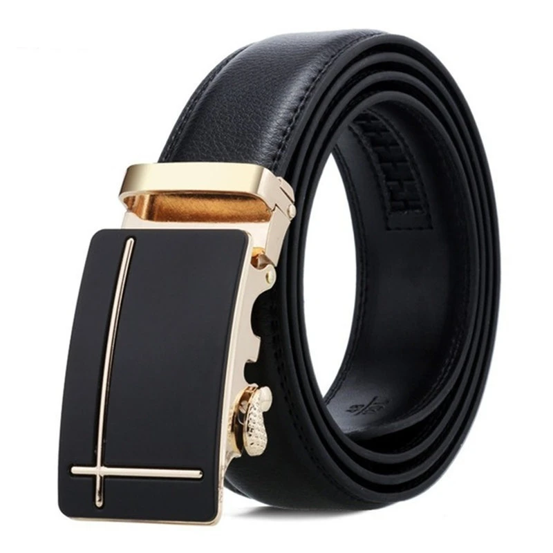 FRALU Famous Brand Belt Men Top Quality Genuine Luxury Leather Belts for Men,Strap Male Metal Automatic Buckle