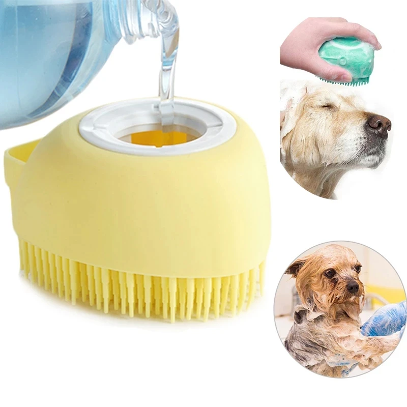 

Многофункциональная щетка для ванны для домашних животных может быть оснащена гелем для душа, шампунем и массажной мягкой силиконовой щеткой для тела