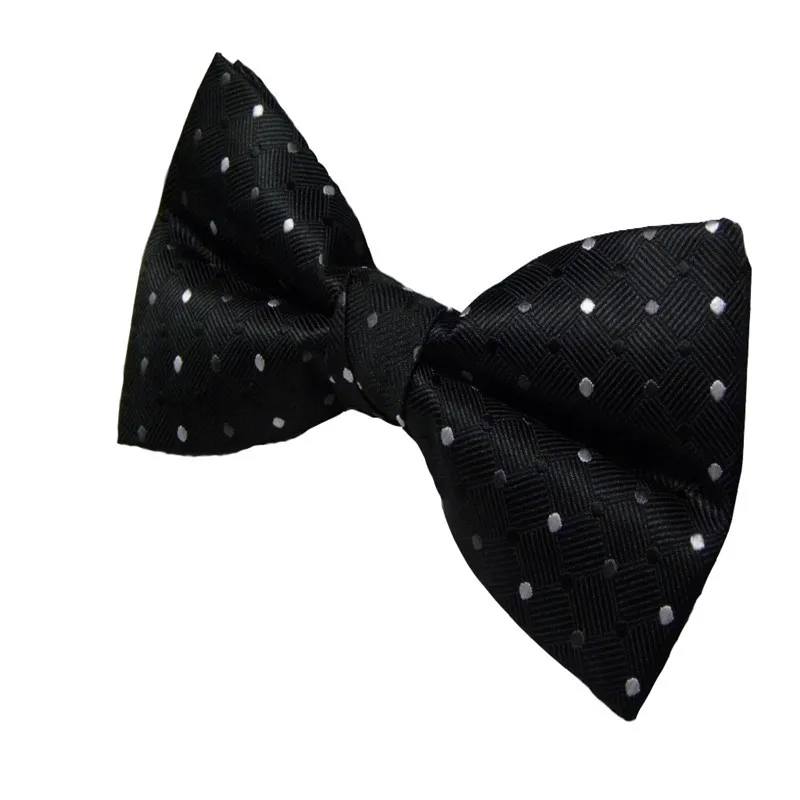 Black with White Pol Модный Высококачественный жаккардовый галстук-бабочка, плетеный классический мужской галстук-бабочка, разноцветный галстук-бабочка, свадебный галстук, регулируемый галстук-бабочка, YJB0003 - Цвет: Black with White Pol