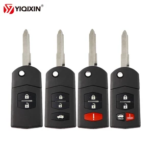 Чехол для дистанционного ключа YIQIXIN, 234 кнопки, складной, для Mazda 2, 3, 5, 6, M6, MX5, CX5, CX7, CX9, RX8