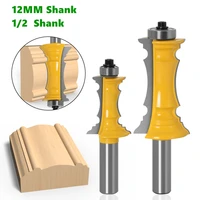 2pcs 12 shank mitered door drawer molding router bits handrail line knife tenon cutter for woodworking tools