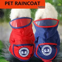 pets dog clothes reflective strip hooded rain coats strip dogs raincoat waterproof jackets puppy outdoor walking clothing cloak