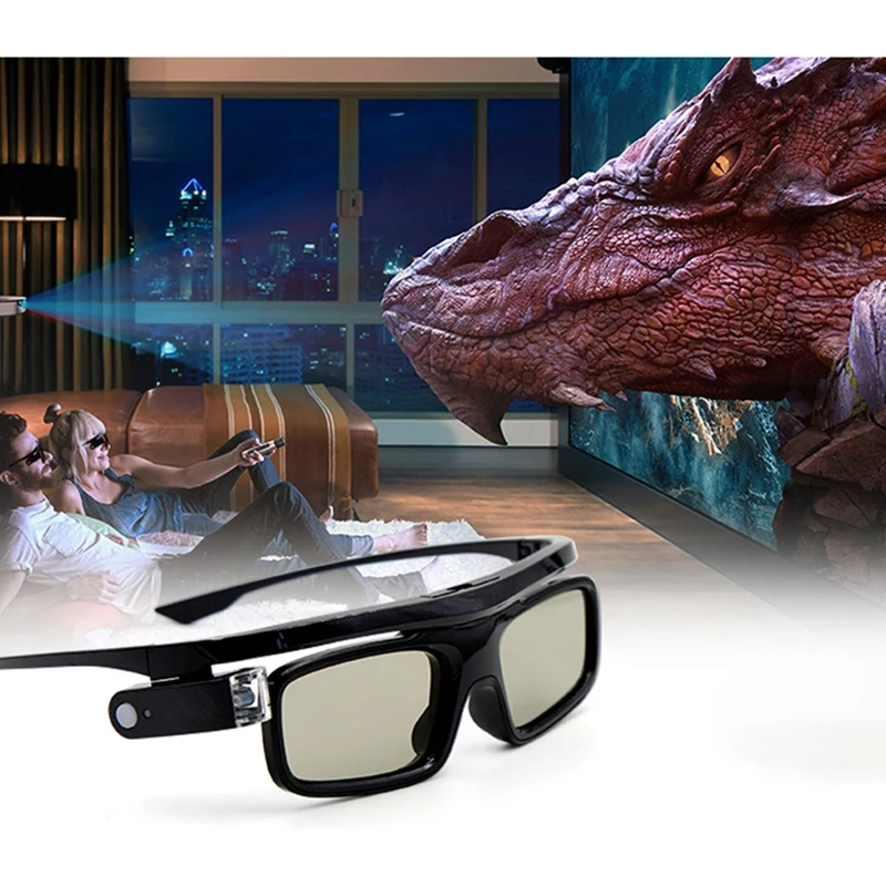 

2Pcs Dlp-Link Active Shutter 3D Glass Gl1800 Rechargeable Eyewear for 3D Projector R20 R19 R15 P12 R9 R7