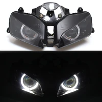 for honda cbr600rr cbr600 rr 2003 2004 2005 2006 custom motorcycle modified white angel eyes hid projector assembled headlight