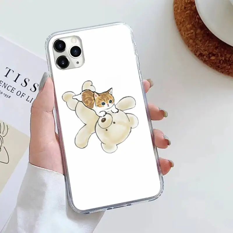 

Cute cat illustration mushroom bear panda Phone Case For iphone 12 5 5s 5c se 6 6s 7 8 plus x xs xr 11 pro max mini