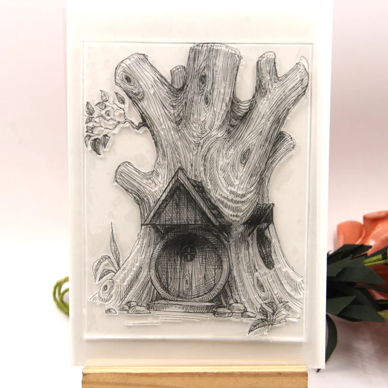 

ZFPARTY Tree House Transparent Clear Silicone Stamp/Seal for DIY scrapbooking/photo album Decorative card making