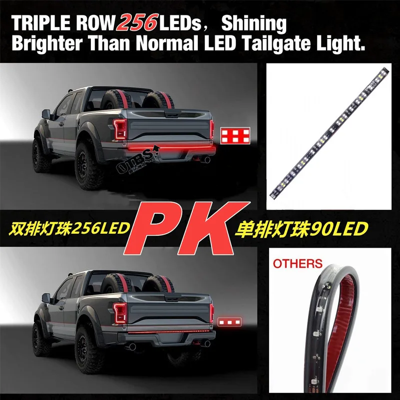 60 &quotТройной 3-РЯД светодиодный багажника светильник бар с янтарем сигнала