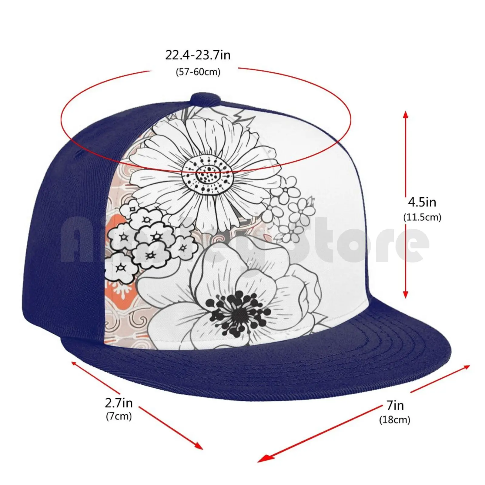 

Flowers Delicate Baseball Cap Diy Mesh Hip Hop Adjustable Flowers Love Delicate Joy Beautiful Cheerful For A Loved One E Art
