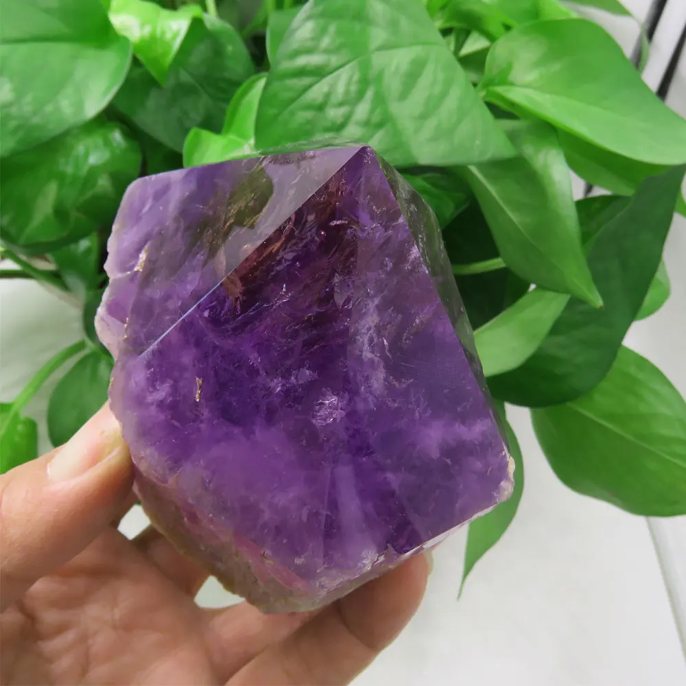 Натуральный Бразильский аметистовый кварцевый камень 557 г Аметрин одноконечная