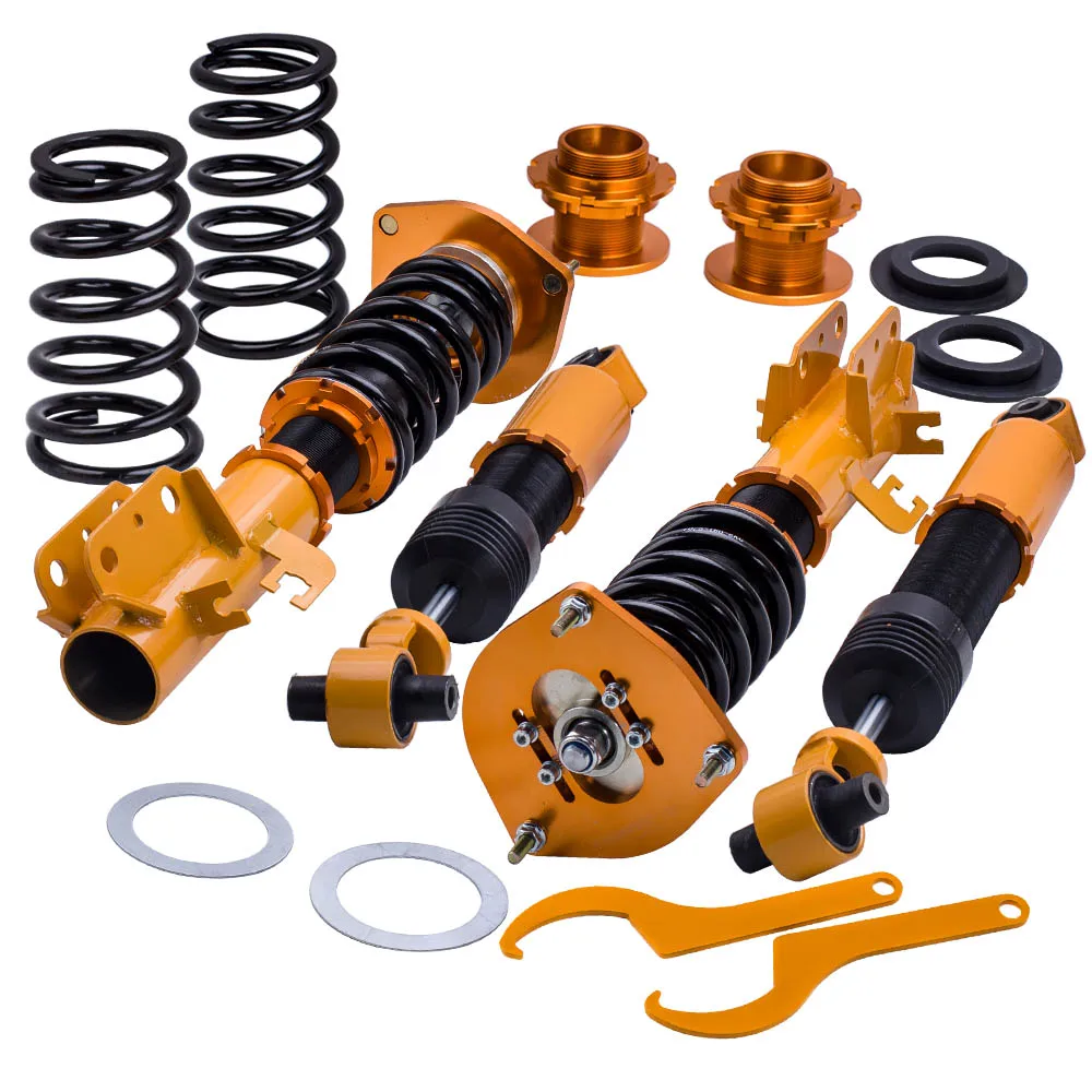 

2x front + 2x rear + 2x spanners Coilovers Kits for Nissan Sentra B16 2007-2012 Adj Height Shocks Struts Top Hats