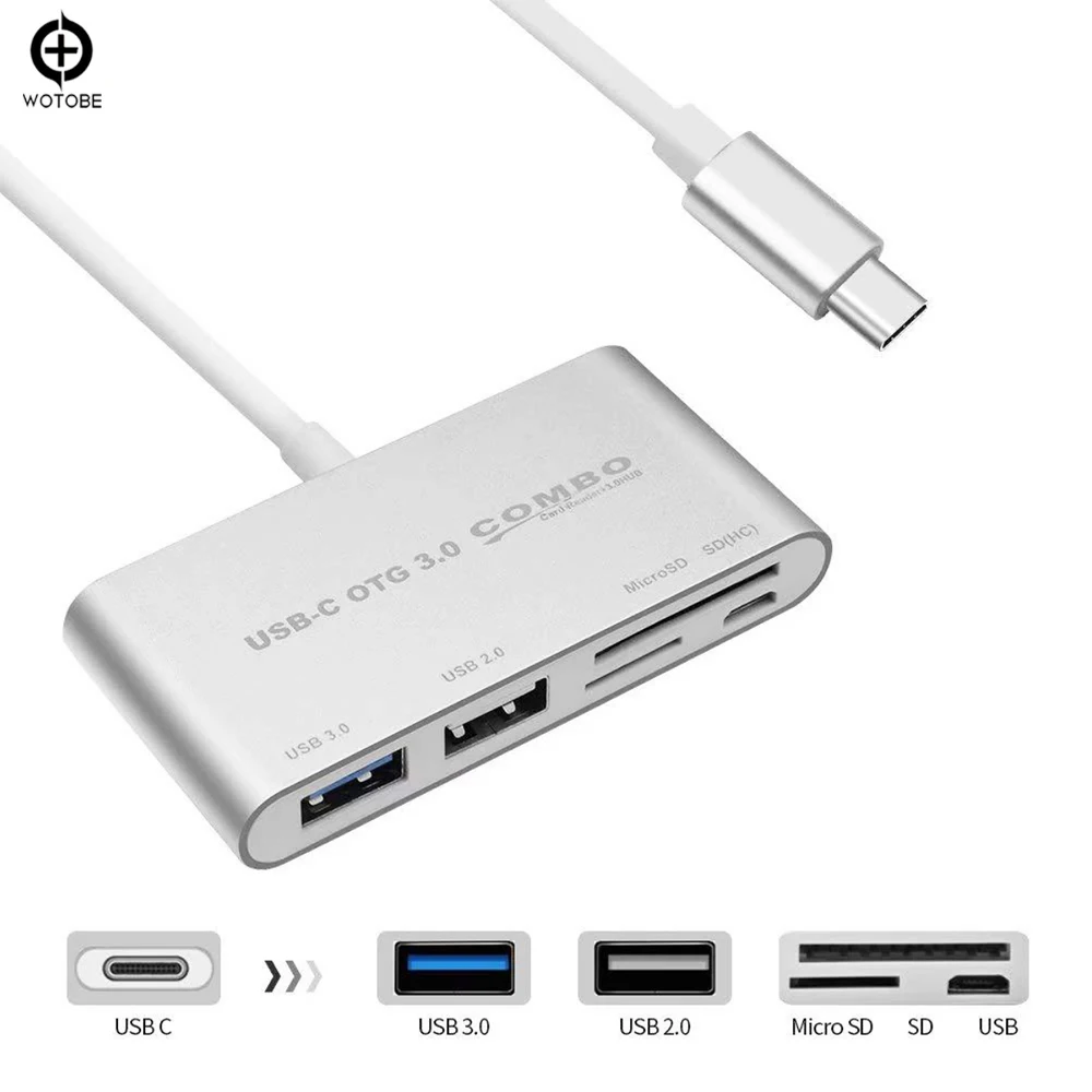USB 3.1 TYPE-C to USB 3.0HUB SD TF Card Reader Extension Dock for Macbook Type-C interface series mobile phones and tablet