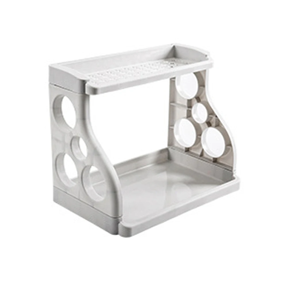

Multi-Function Double-Layer Seasoning Home Plastic Seasoning Knife Racking Kitchen Supplies Storage