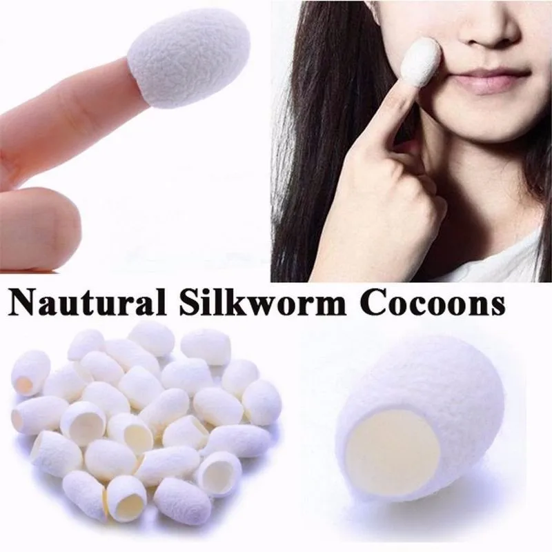 

100% Natural Organic Protein Amino Acid Purifying Face Washing Skin Care Silk Balls Cocoons Facial Skin Cleaner Beauty Tool