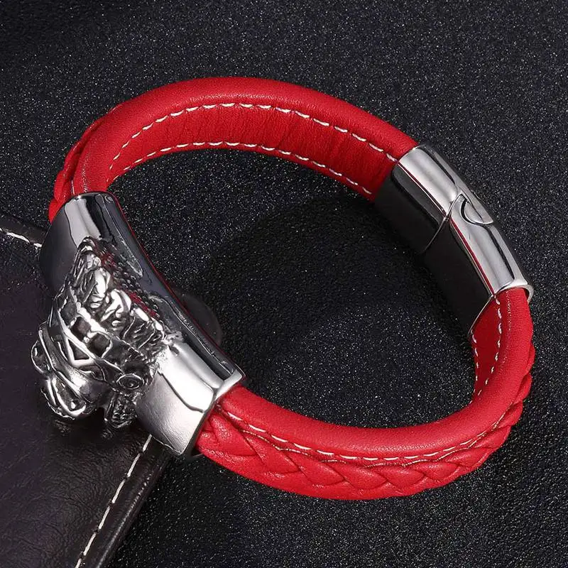 Модные новые искусственные Мужские украшения в виде индийского черепа из