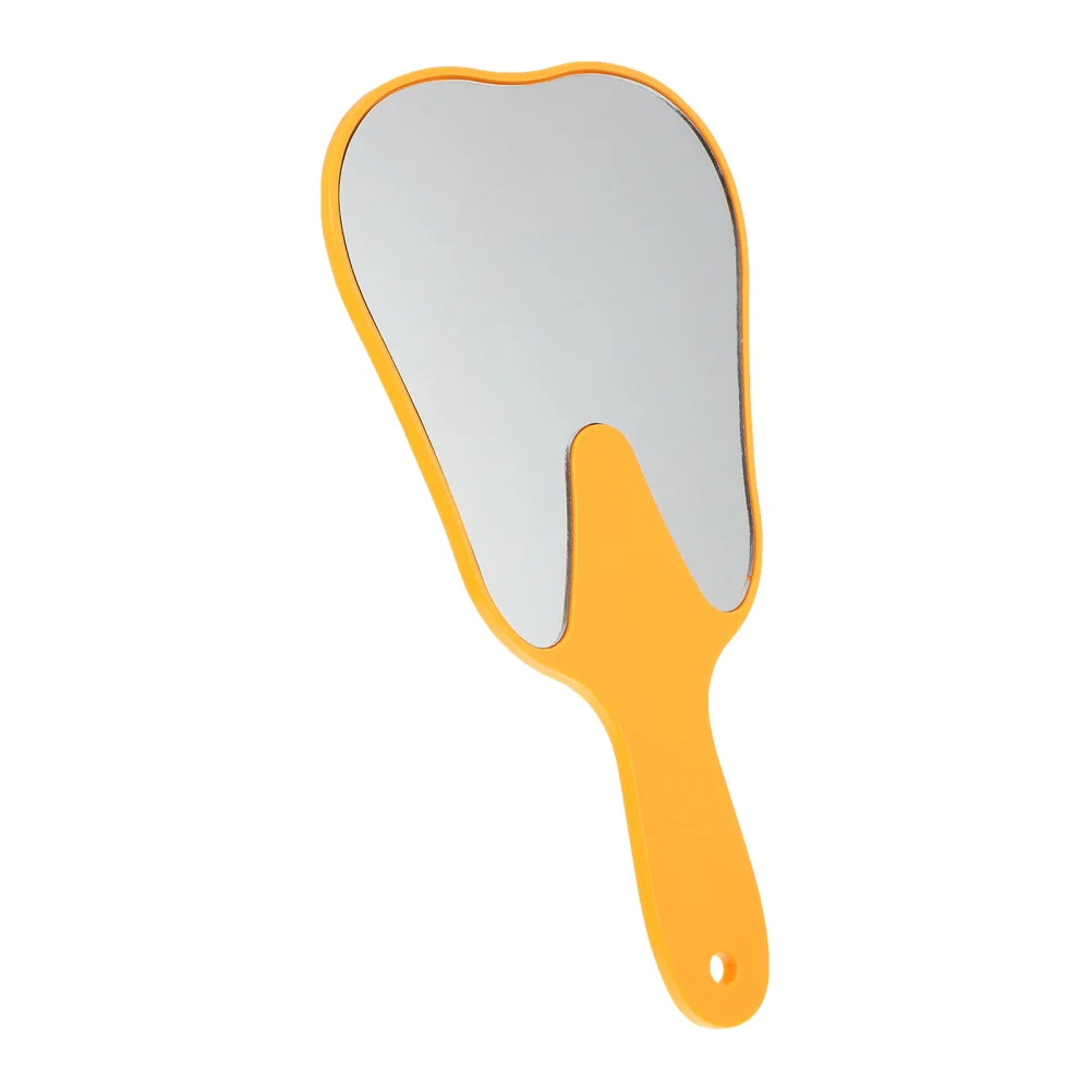 

Tooth Shaped Hand Held Mirror Adorable Mirror Oral Teeth Care Mirror