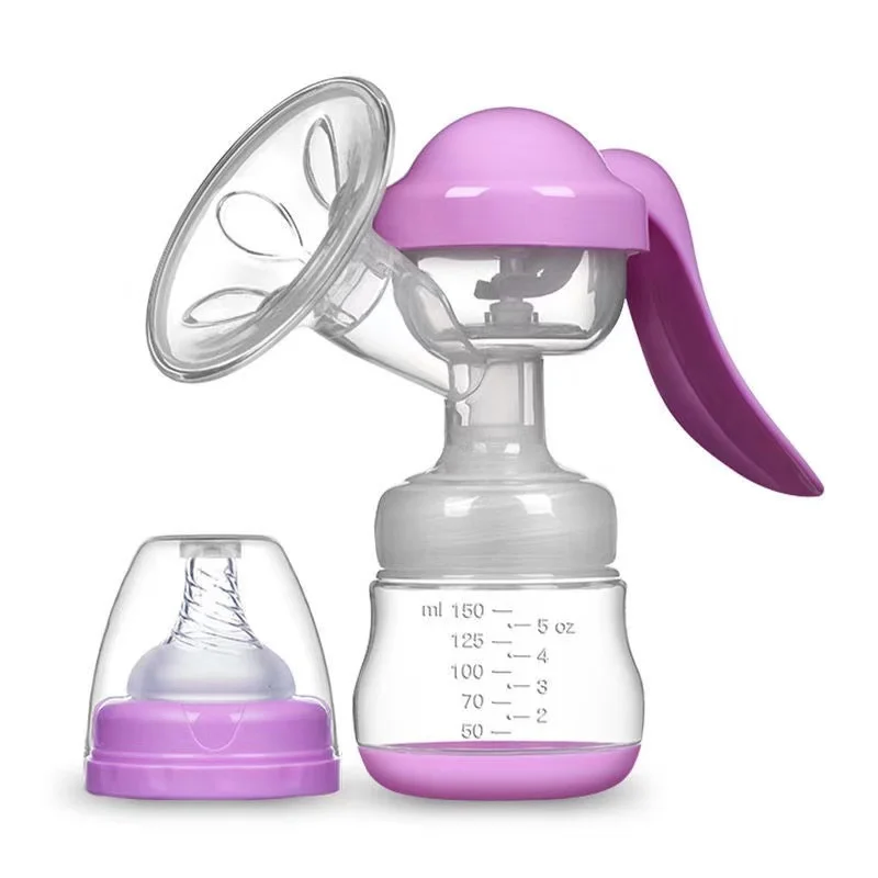 

Manual Breast Pump Baby Baby Nipple Suction Feeding Milk Bottles Breasts Pumps Bottle Food grade silicone 150ml free Baby Bottle
