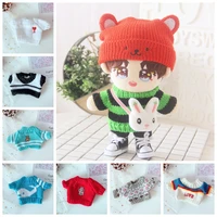 doll clothes for 20cm korea kpop exo dolls plush dolls clothing sweater stuffed toy dolls outfit for idol dolls accessories